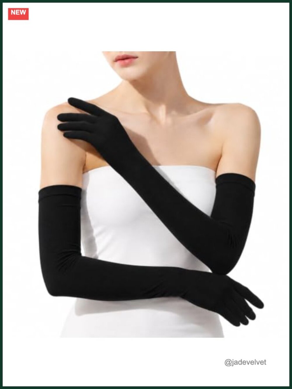 Long Opera Gloves Elbow Length Stretch Matte Finish Costume Accessory